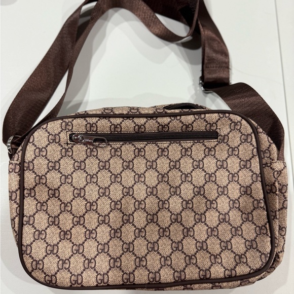 Brown Patterned Messenger Bag - Picture 2 of 4